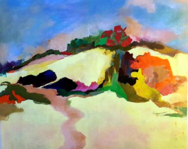 Painting titled "On a sunny day at B…" by Rosemay Dahan, Original Artwork, Acrylic