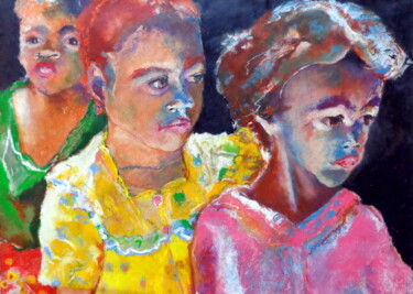 Malerei mit dem Titel "Inquiétude (suite)" von Rosemay Dahan, Original-Kunstwerk, Pastell