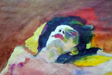 Painting titled "Mitigated sleep" by Rosemay Dahan, Original Artwork, Pastel