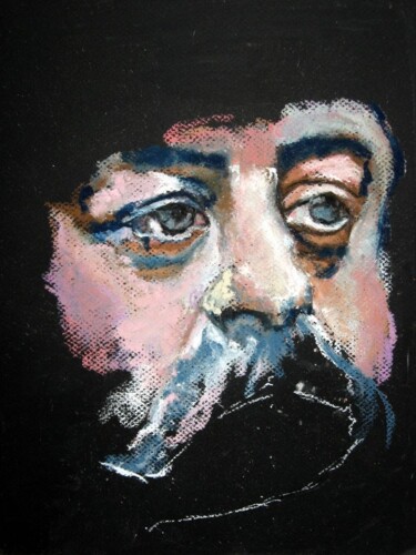Peinture intitulée "Flaubert" par Rosemay Dahan, Œuvre d'art originale, Pastel