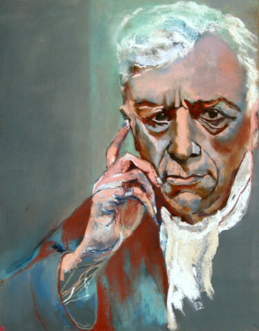 Schilderij getiteld "Georges BRAQUE" door Rosemay Dahan, Origineel Kunstwerk, Pastel