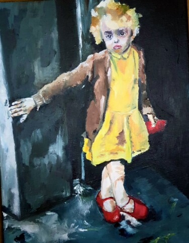 Peinture intitulée "Les souliers rouges" par Rosemay Dahan, Œuvre d'art originale, Huile