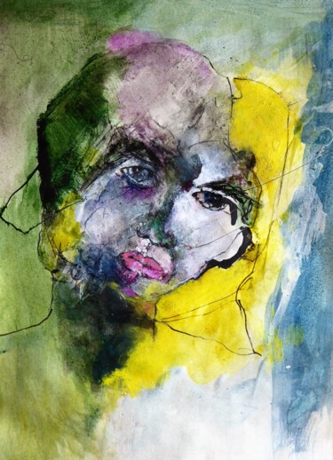 Рисунок под названием "the poet" - Rosemay Dahan, Подлинное произведение искусства, Акварель