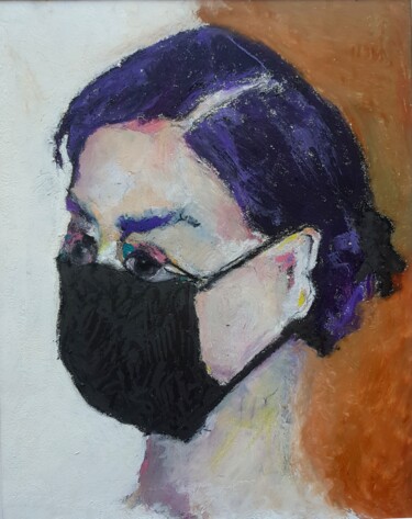 Peinture intitulée "Maskot 3" par Rosemay Dahan, Œuvre d'art originale, Huile