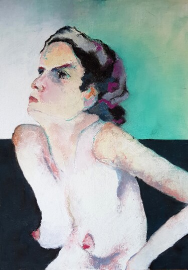 图画 标题为“Héloïse au pastel” 由Rosemay Dahan, 原创艺术品, 粉彩