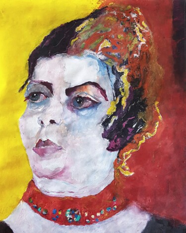 Schilderij getiteld "In the eyes of Rena…" door Rosemay Dahan, Origineel Kunstwerk, Acryl