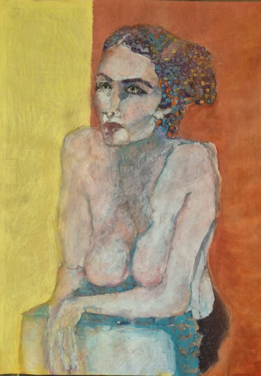 Painting titled "Clara 2" by Rosemay Dahan, Original Artwork, Pastel