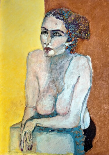 Peinture intitulée "Clara 2" par Rosemay Dahan, Œuvre d'art originale, Pastel