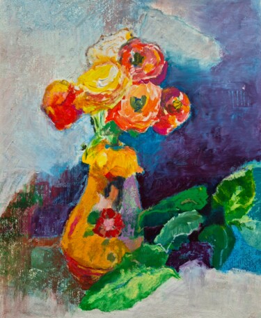 "Mon bouquet" başlıklı Tablo Rosemay Dahan tarafından, Orijinal sanat, Pastel