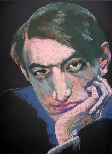 Painting titled "Julius Pascin" by Rosemay Dahan, Original Artwork, Pastel