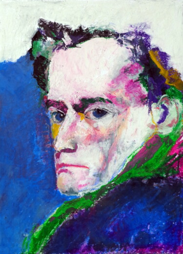 Painting titled "Antonin Artaud" by Rosemay Dahan, Original Artwork, Pastel
