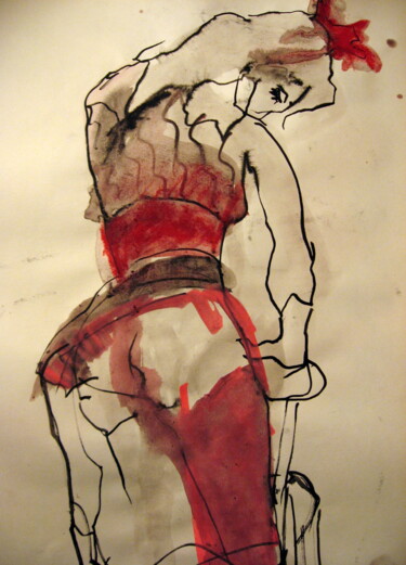 Painting titled "Flamenco" by Rosemay Dahan, Original Artwork, Other