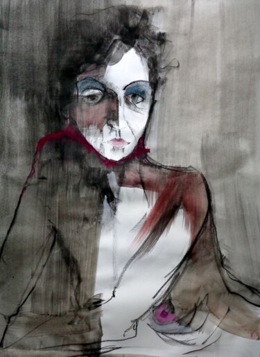 Peinture intitulée "Emmanuelle" par Rosemay Dahan, Œuvre d'art originale, Pastel