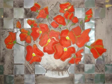 Pintura intitulada "Estudo de Flores e…" por Rose Perussi, Obras de arte originais