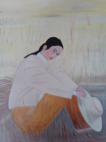 Pintura titulada "La campesina" por Roser Solà, Obra de arte original, Oleo