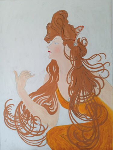 Peinture intitulée "Pelo alborotado" par Roser Solà, Œuvre d'art originale, Huile