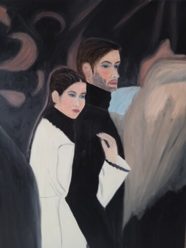 Malerei mit dem Titel "La pareja" von Roser Solà, Original-Kunstwerk, Öl
