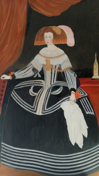 Pintura intitulada "La Menina" por Roser Solà, Obras de arte originais, Óleo