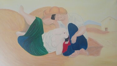 Painting titled "La siesta2019" by Roser Solà, Original Artwork, Oil