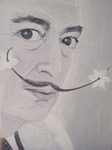 Pintura intitulada "Salvador Dalí" por Roser Solà, Obras de arte originais, Óleo