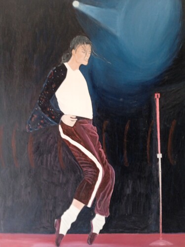 Peinture intitulée "Michael Jackson" par Roser Solà, Œuvre d'art originale, Huile