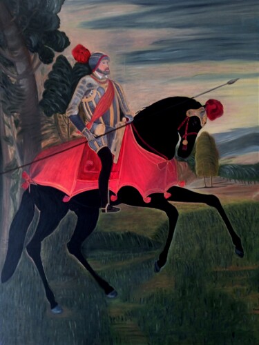 Картина под названием "Carlos V" - Roser Solà, Подлинное произведение искусства, Масло