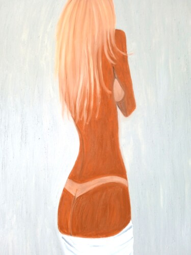 Painting titled "Ruth" by Roser Solà, Original Artwork, Oil Mounted on Wood Panel