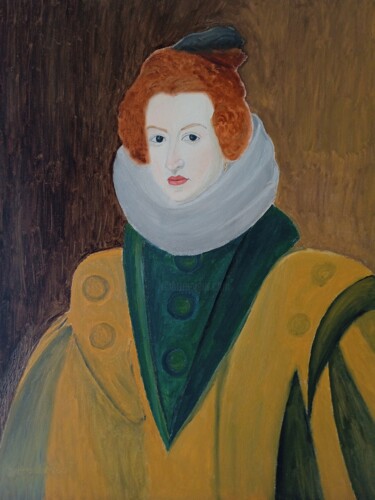 Painting titled "María Ana de Àustria" by Roser Solà, Original Artwork, Oil