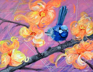 "blue bird" başlıklı Tablo Roser Caritx Vilaseca tarafından, Orijinal sanat, Akrilik