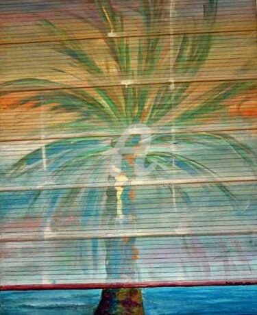 Malerei mit dem Titel "palmera 3" von Roser Caritx Vilaseca, Original-Kunstwerk