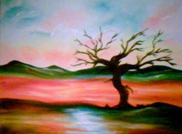 Pittura intitolato "L'albero della vita" da Rosesart, Opera d'arte originale, Acrilico