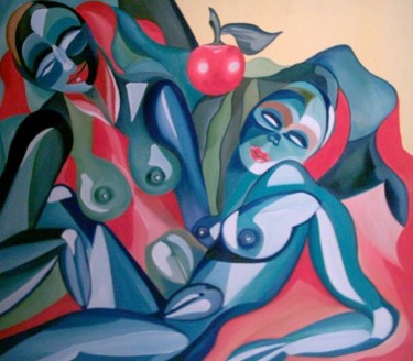 Pittura intitolato "LUSSURIA" da Rosesart, Opera d'arte originale, Smalto