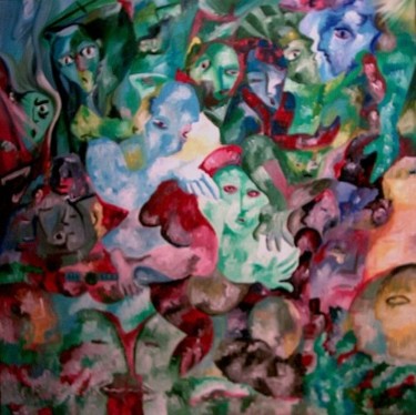 Pittura intitolato "Anime" da Rosesart, Opera d'arte originale, Acrilico
