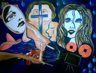 Pittura intitolato "La vita di Frida" da Rosesart, Opera d'arte originale, Acrilico