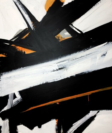 Pintura intitulada "Orange 4" por Rosi Roys, Obras de arte originais, Acrílico