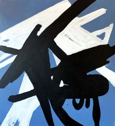 Картина под названием "Blue 4" - Rosi Roys, Подлинное произведение искусства, Акрил