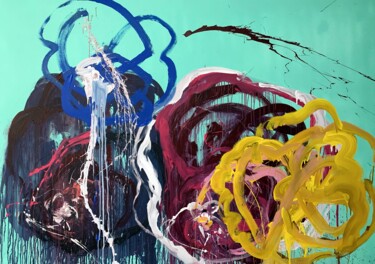 Pittura intitolato "Flower 18" da Rosi Roys, Opera d'arte originale, Acrilico