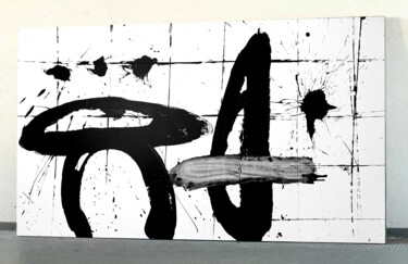 Peinture intitulée "Black 32x" par Rosi Roys, Œuvre d'art originale, Acrylique