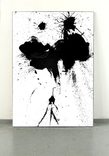 Peinture intitulée "Black 36x" par Rosi Roys, Œuvre d'art originale, Acrylique