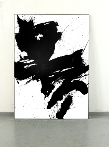 Картина под названием "Black 39x" - Rosi Roys, Подлинное произведение искусства, Акрил