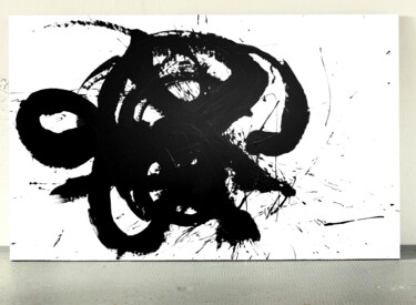 Peinture intitulée "Black 41x" par Rosi Roys, Œuvre d'art originale, Acrylique