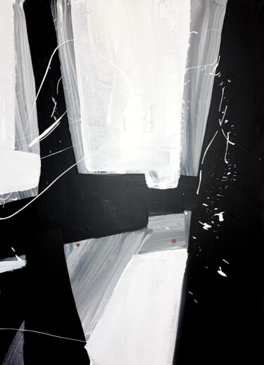 Peinture intitulée "Black 53x" par Rosi Roys, Œuvre d'art originale, Acrylique