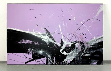 Картина под названием "Black 61c" - Rosi Roys, Подлинное произведение искусства, Акрил