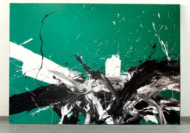 Peinture intitulée "Black 62c" par Rosi Roys, Œuvre d'art originale, Acrylique