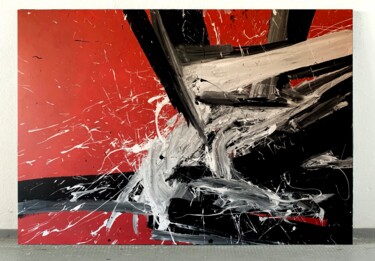 Peinture intitulée "Black 63c" par Rosi Roys, Œuvre d'art originale, Acrylique