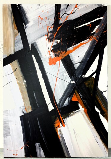 Peinture intitulée "Black 82c" par Rosi Roys, Œuvre d'art originale, Acrylique