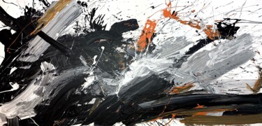 Картина под названием "Black 86c" - Rosi Roys, Подлинное произведение искусства, Акрил