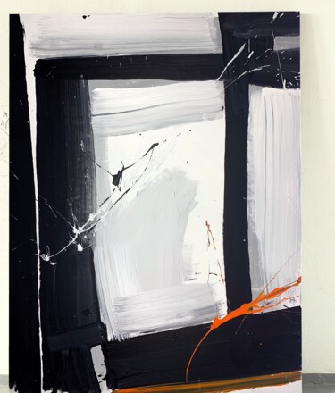 Peinture intitulée "Black 87c" par Rosi Roys, Œuvre d'art originale, Acrylique