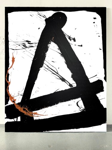 Картина под названием "Black 101c" - Rosi Roys, Подлинное произведение искусства, Акрил