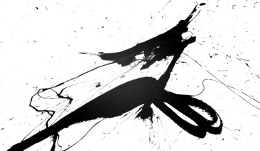 Картина под названием "Black 114x" - Rosi Roys, Подлинное произведение искусства, Акрил